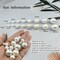4000pcs 4mm Pearl Beads Ivory Round Pearl Beads with Hole Loose Pearl Beads for Jewelry Making DIY Craft Bracelets Necklaces Earrings Vase Fillers Home Wedding Decoration